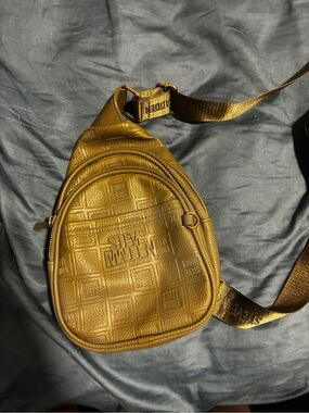 Steve Madden Metallic Gold Men's Sling Belt Bag